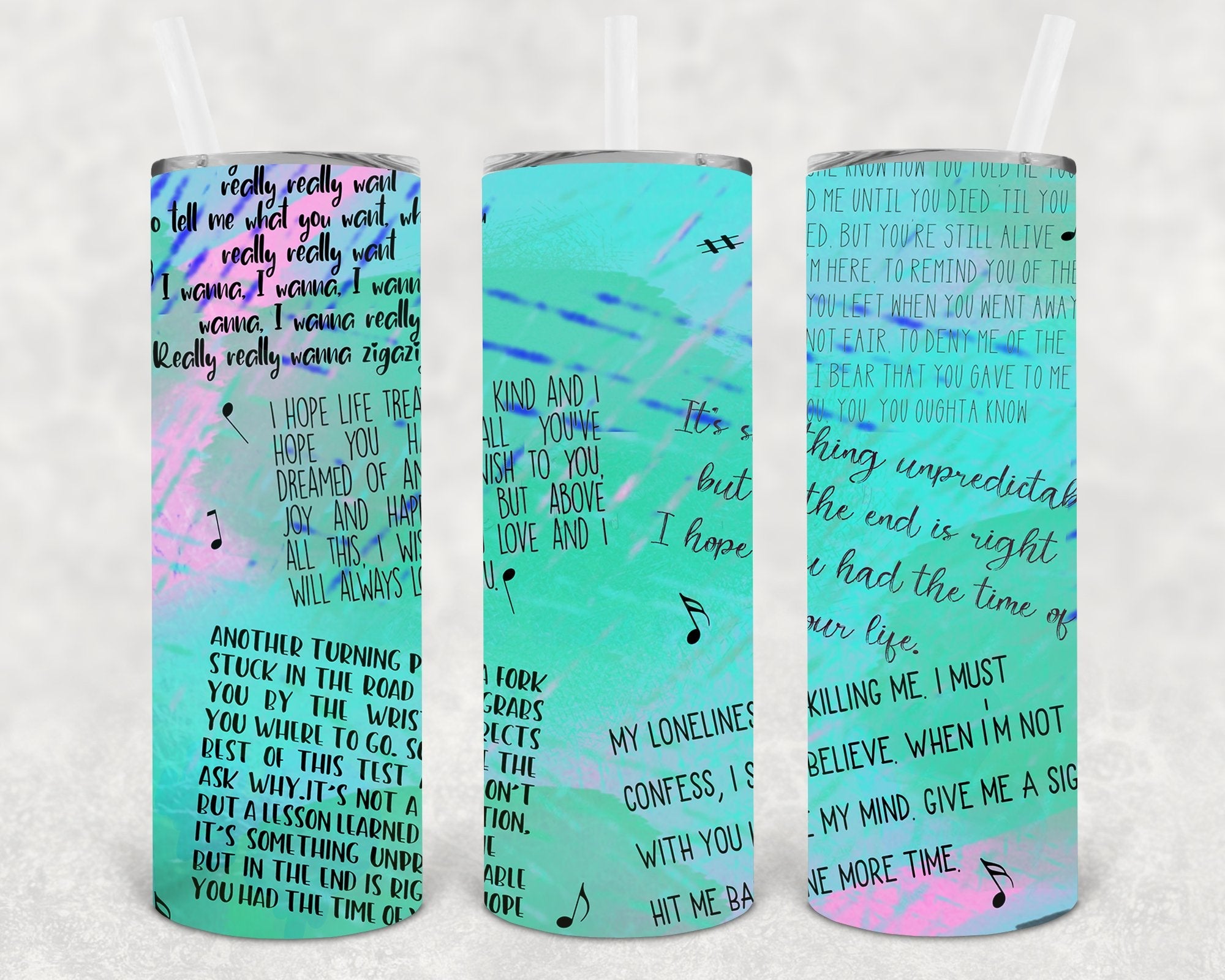90s Music 20 oz Skinny Tumbler