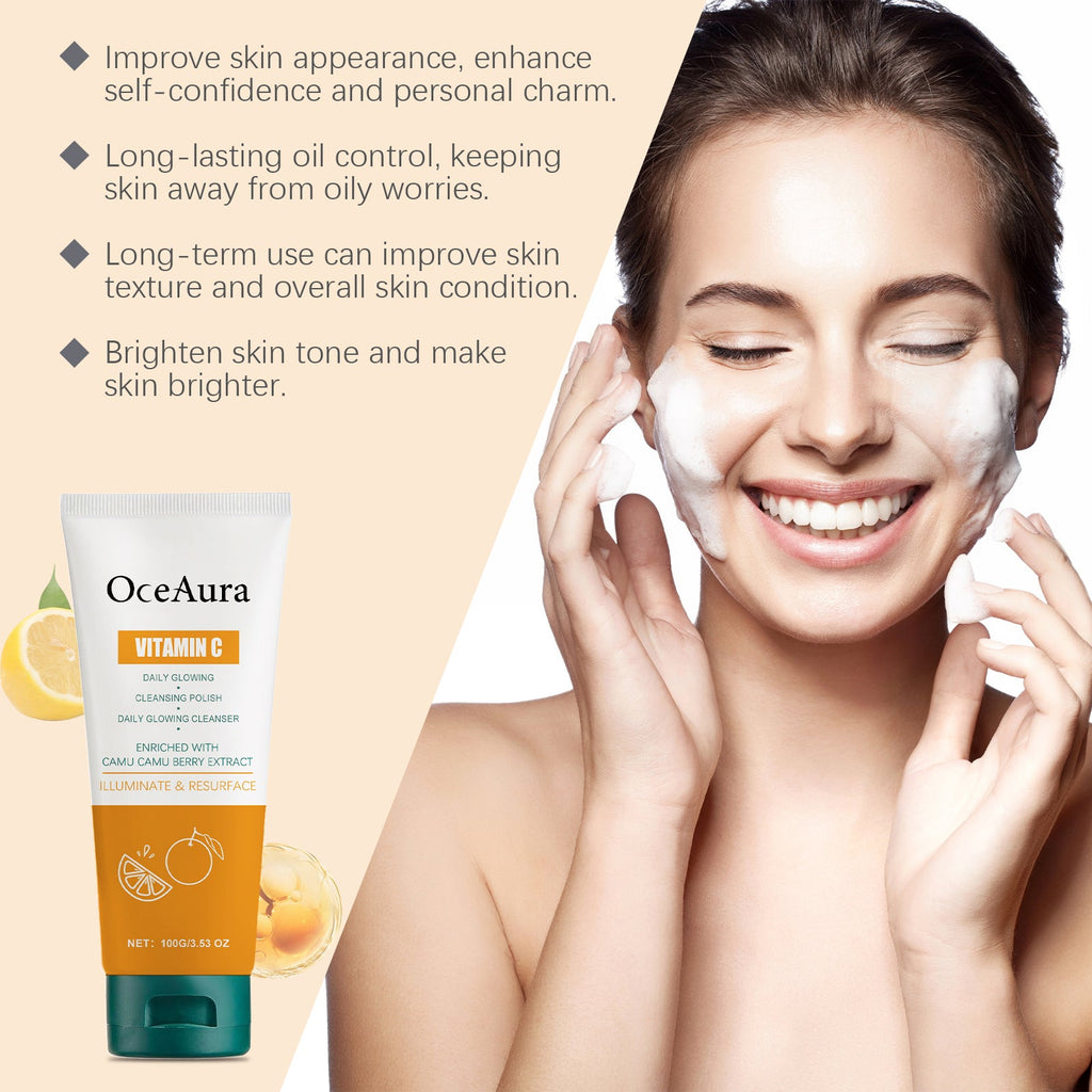 Vitamin C Cleanser Brightening Complexion Cleansing Face Gentle Hydrating Nourishing Cleanser