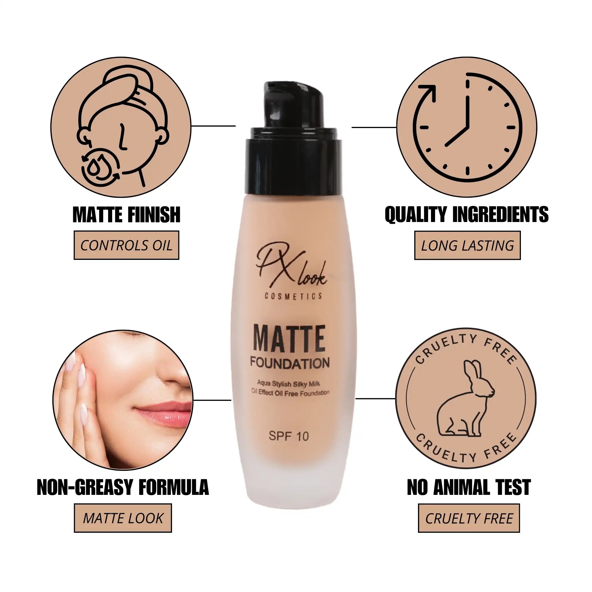 Pxlook Matte Foundation for Oily Skin