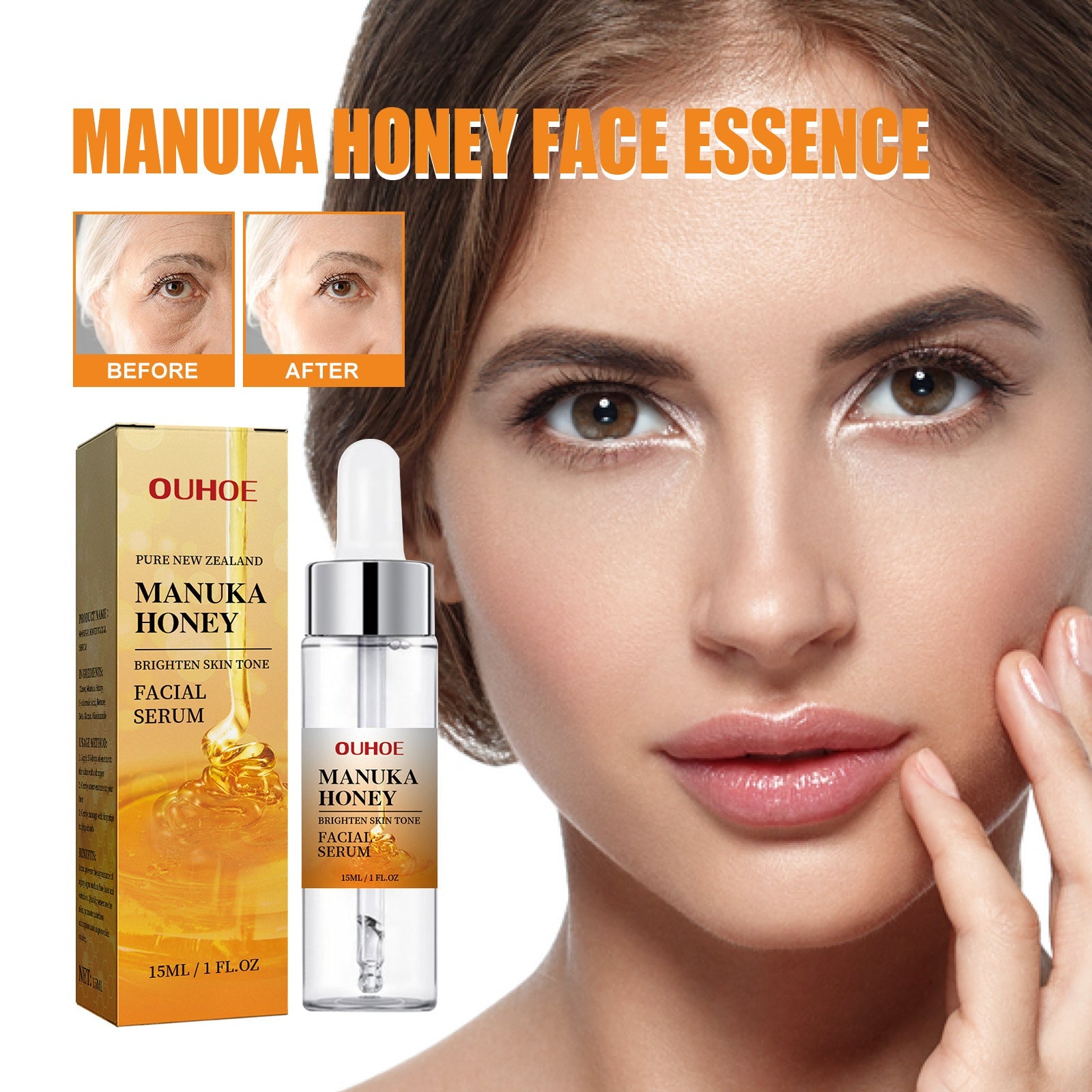 Honey Brightening Face Essence, Firming Hydrating Brightening Repair Skin Care Essence