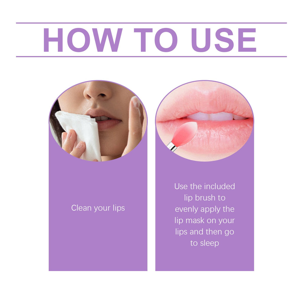 Grape Sleep Lip Mask, Gentle Nourishing Lip Color Bright Moisturizing Lip Skin Moisturizing Lip Mask
