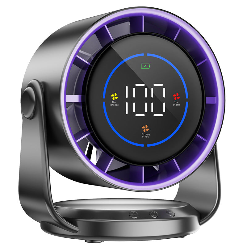 2025 New 100-Speed High - Speed Circulating Fan for Home. 6 - Inch Charging Digital Display, Turbo Desktop Electric Fan