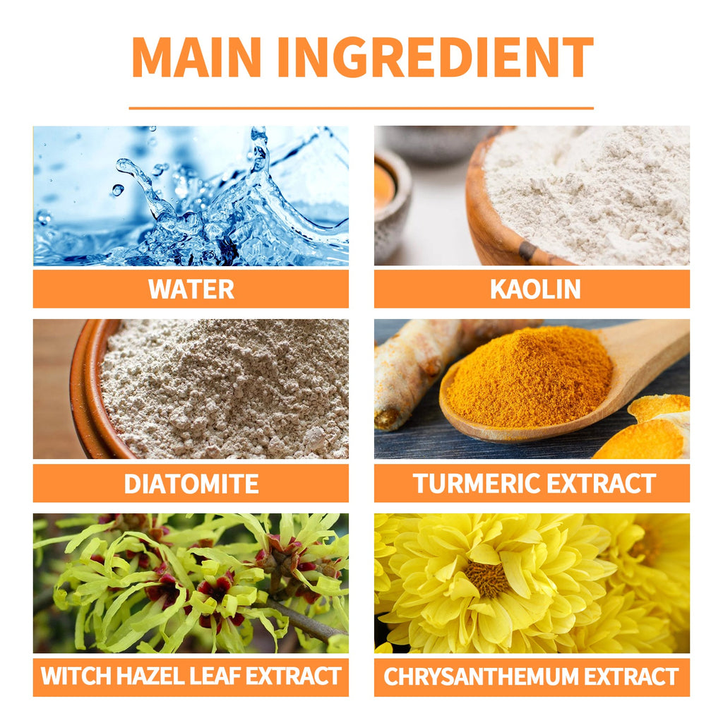 Ginger Yellow Mud Facial Mask Stick, Acne Removing Pore Shrinking Cleaning Solid Facial Mask