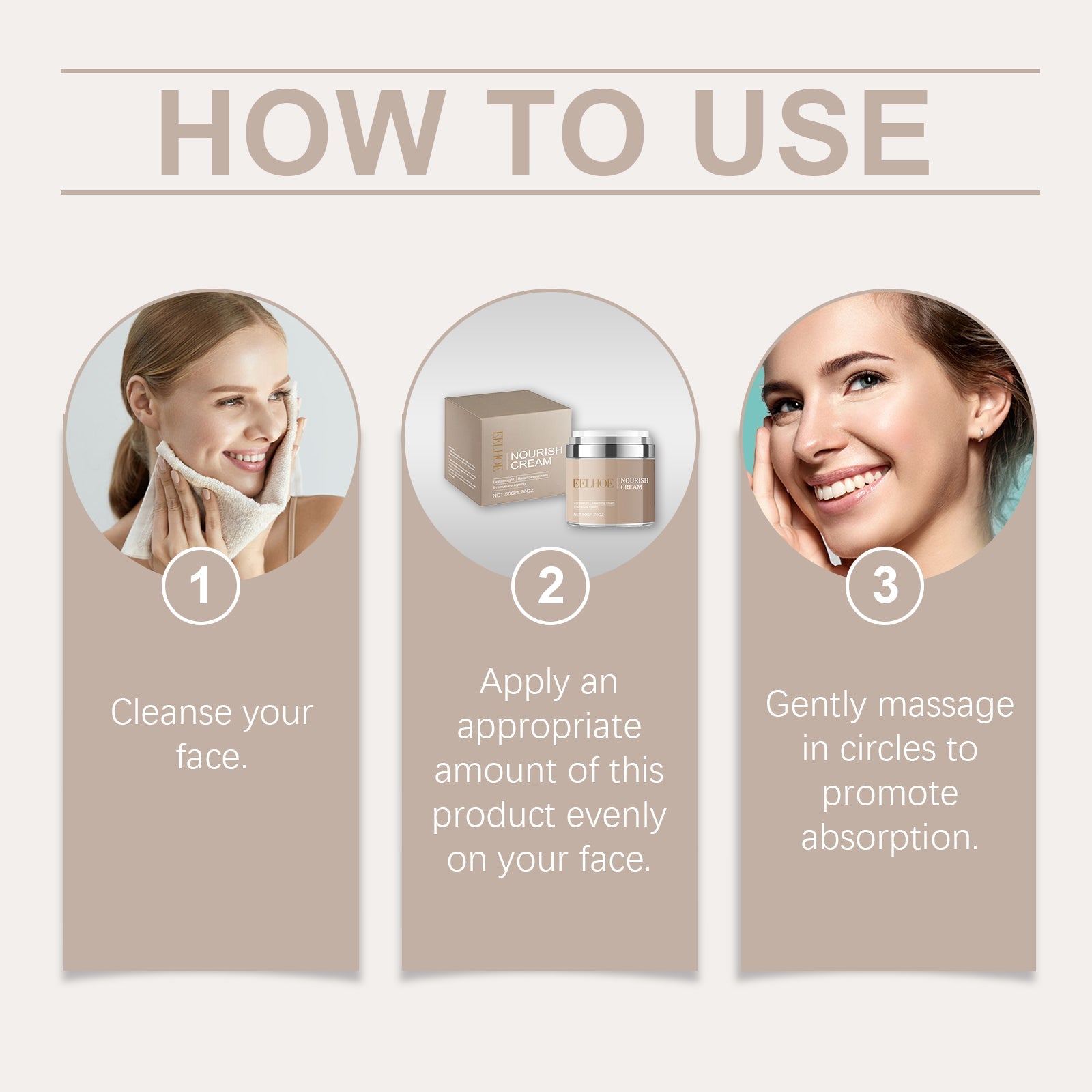 Facial Nourishing Cream Moisturizes And Hydrates Skin For A Long Time