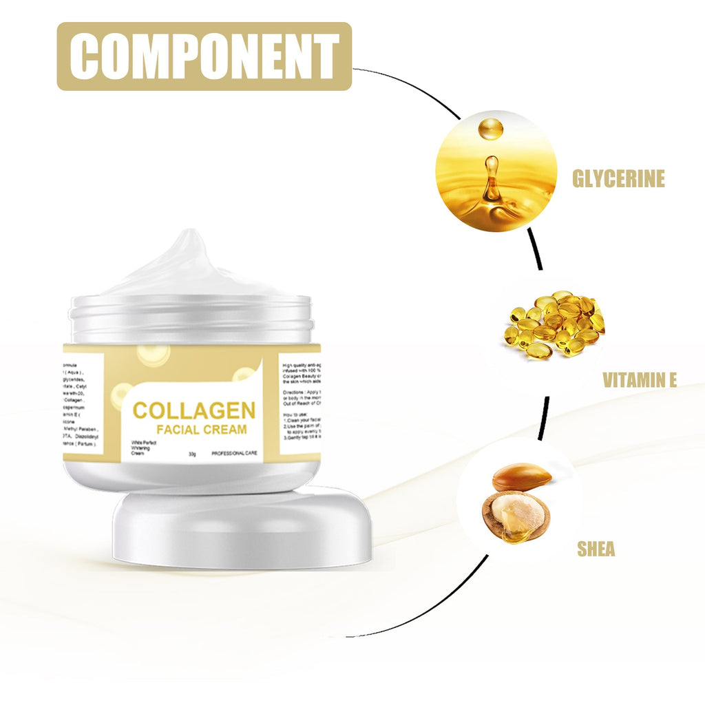 Collagen Cream, Brightening Moisturizing Facial Skin And Smoothing Fine Lines Cream