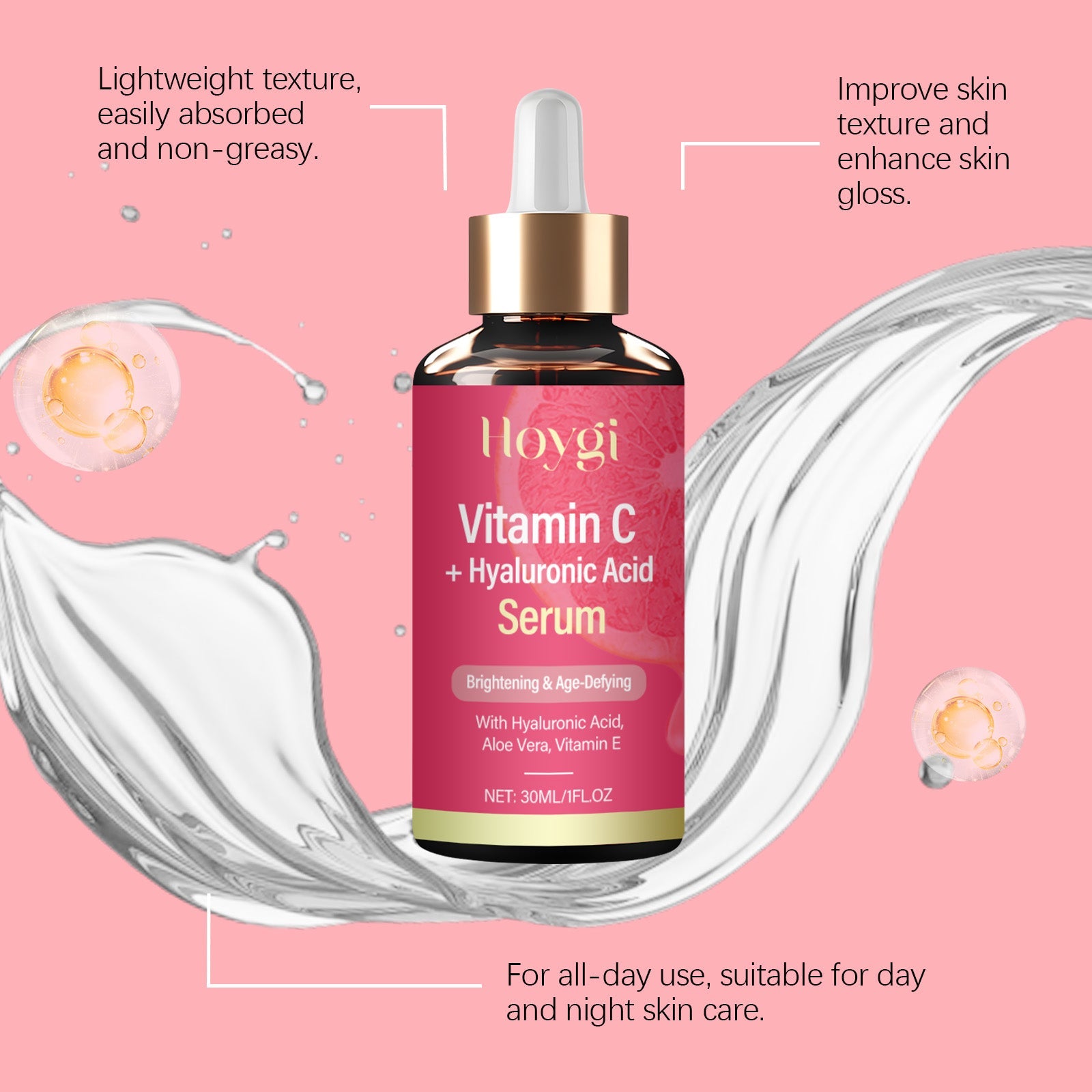 Vitamin C Essence Moisturizing And Brightening Essence Translucent Repair And Moisturizing, Refreshing And Non-Sticky