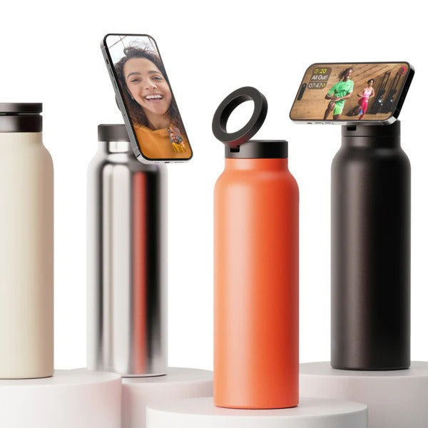 Magnetic Insulated Cup, Phone Holder, High Aesthetic Value Stainless Steel Cups
