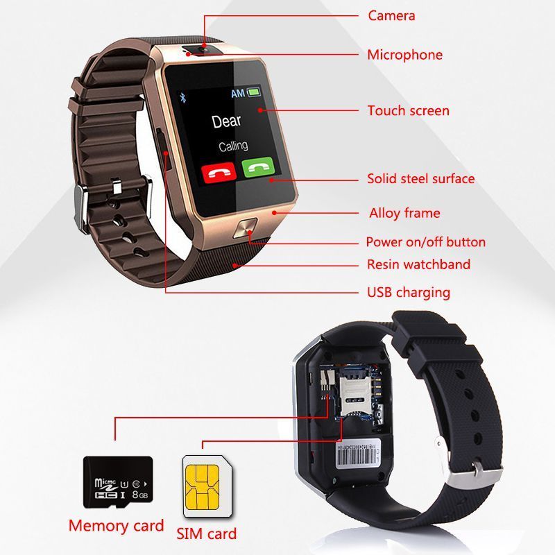 Bluetooth DZ09 Smart Watch Relogio Android smartwatch phone fitness tracker reloj Smart Watch