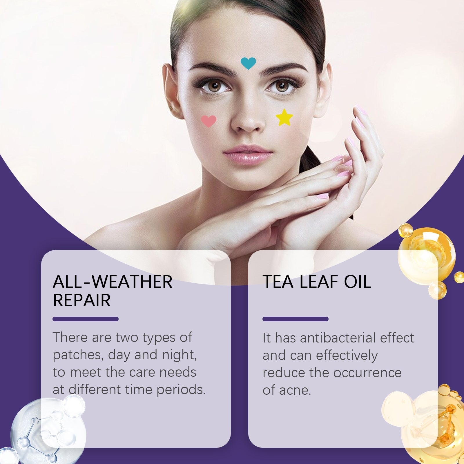Color Acne Patch Covering Acne Print Face Patch For Comfort And Smoothness