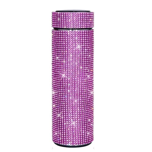500ml Diamond Inlaid Temperature Cup With LED Temperature Display