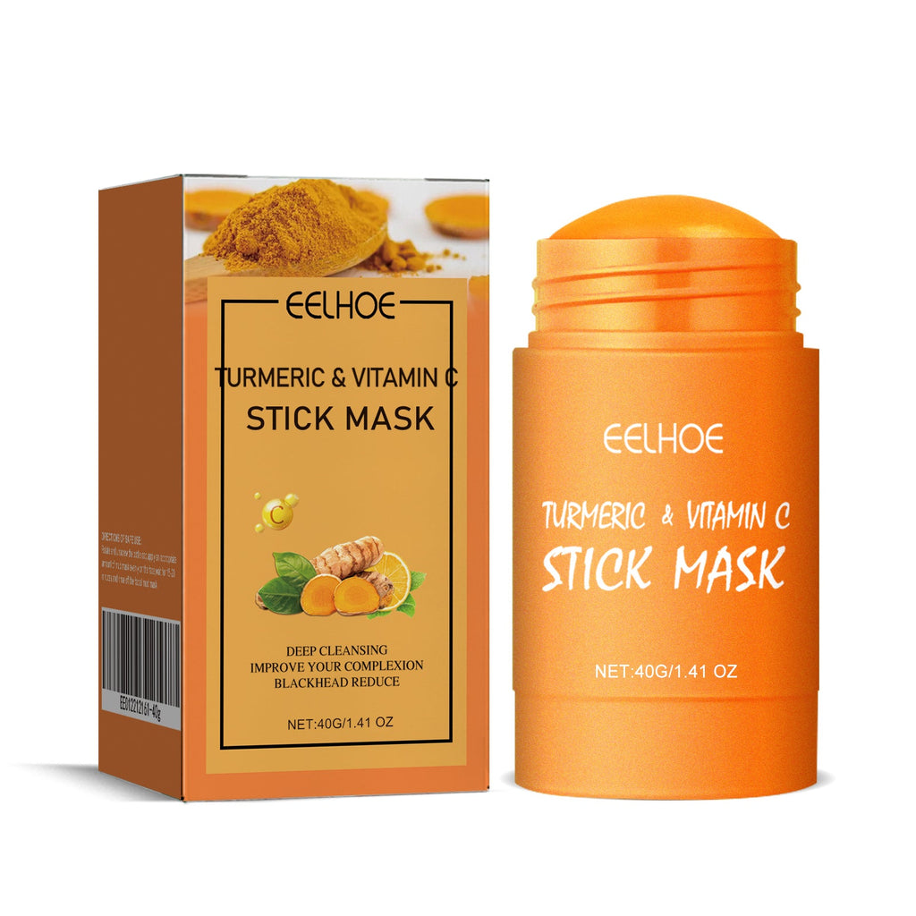 Ginger Yellow Mud Facial Mask Stick, Acne Removing Pore Shrinking Cleaning Solid Facial Mask