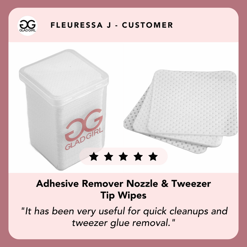 Adhesive Remover Nozzle & Tweezer Tip Wipes