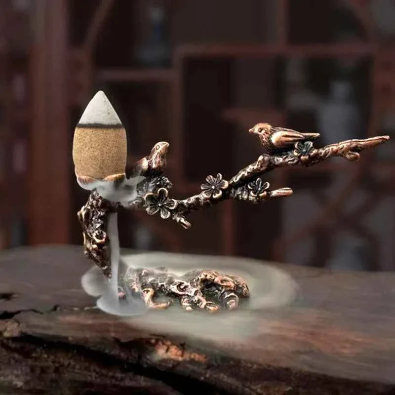Incense Burner Aroma Burner Creative Lotus Bunrer Cones Backflow Incense Holder Plum Branch Chan Home Decor