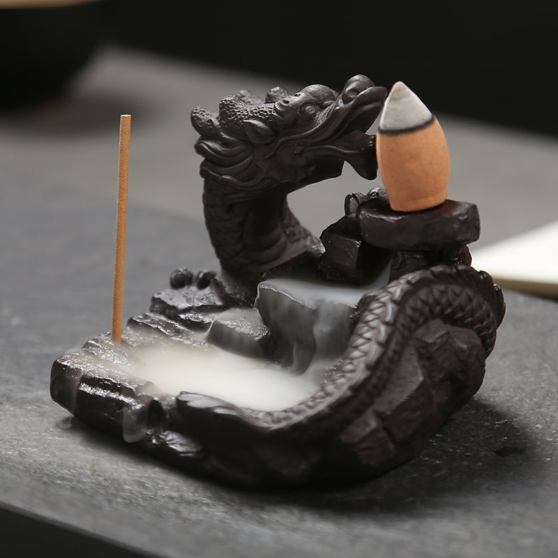Back-flow Dragon Incense Burners