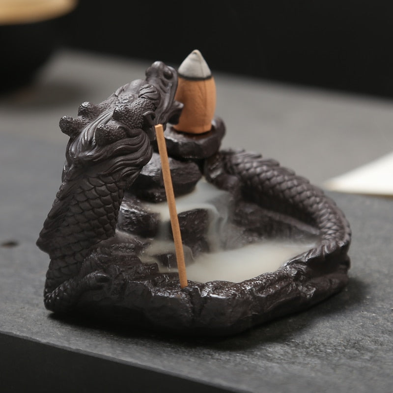 Back-flow Dragon Incense Burners