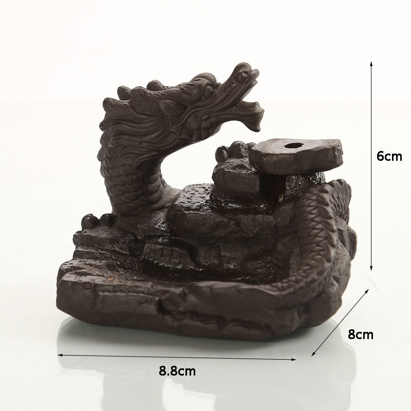 Back-flow Dragon Incense Burners