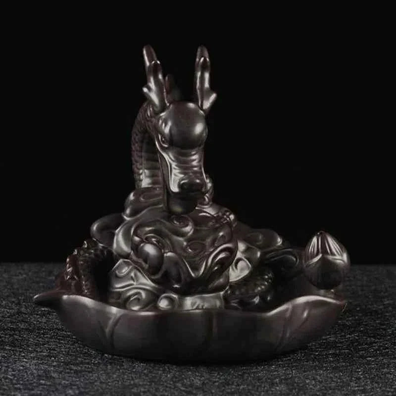 Backflow Incense Burner Incense Holder Auspicous Dragon Waterfall Aroma Furnace China Ceramic Crafts Zen Home Decor