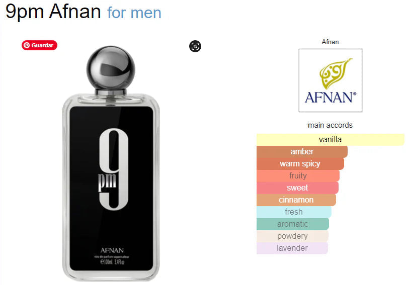 Afnan 9PM Eau De Parfum for Men