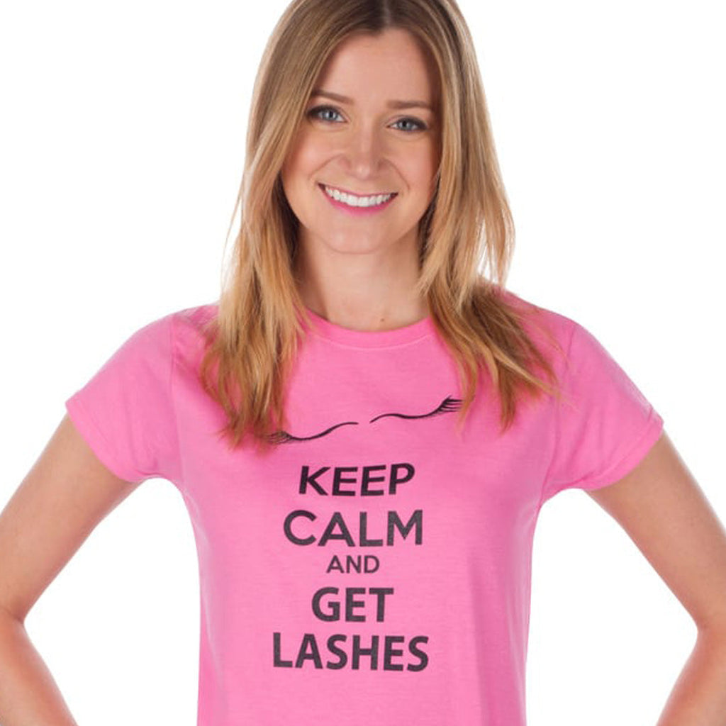 GladGirl "Keep Calm and Get Lashes" T-Shirt