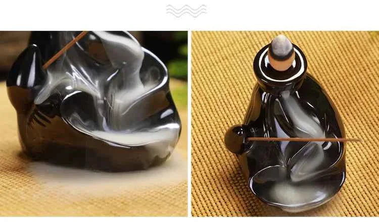 Creative Ceramic Backflow Incense Burner  Crafts Office Home Decoration Mountain Incense Holder Buddhist Supplies