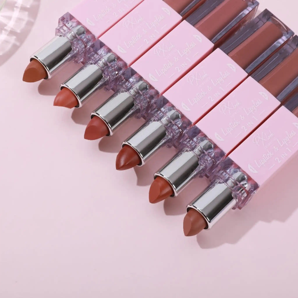 2-in-1 Lipstick and Lip Gloss Combo