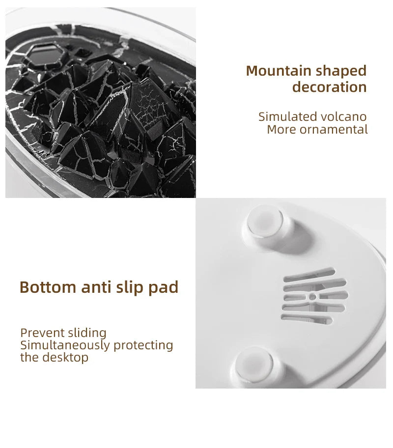 Volcano Aromatherapy Diffuser | Flame & Jellyfish Mist | 300ml