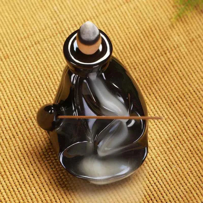 Creative Ceramic Backflow Incense Burner  Crafts Office Home Decoration Mountain Incense Holder Buddhist Supplies