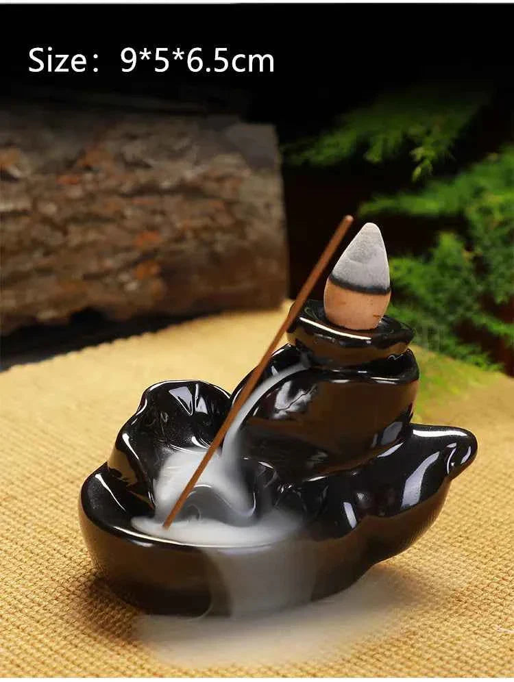 Creative Ceramic Backflow Incense Burner  Crafts Office Home Decoration Mountain Incense Holder Buddhist Supplies