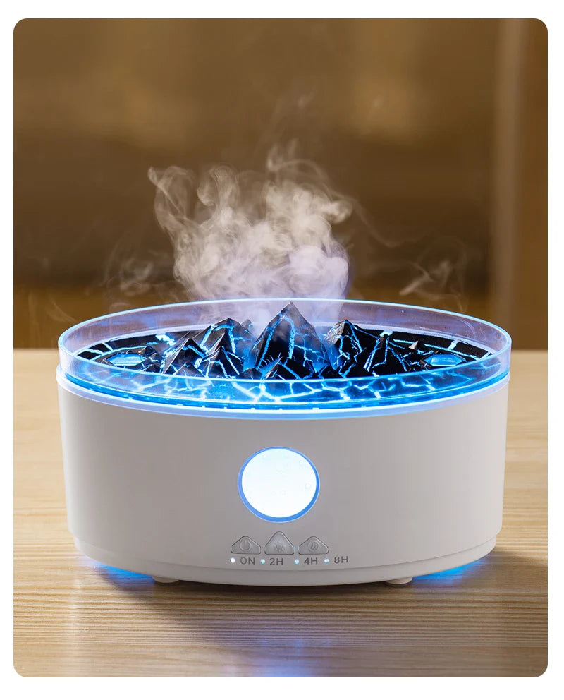 Volcano Aromatherapy Diffuser | Flame & Jellyfish Mist | 300ml