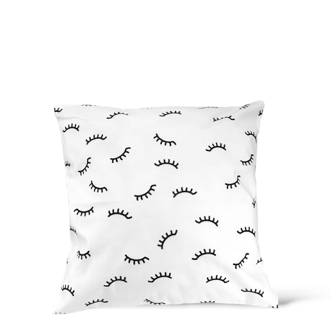 Throw Pillow Cover - Eyelash Pattern 18" x 18"