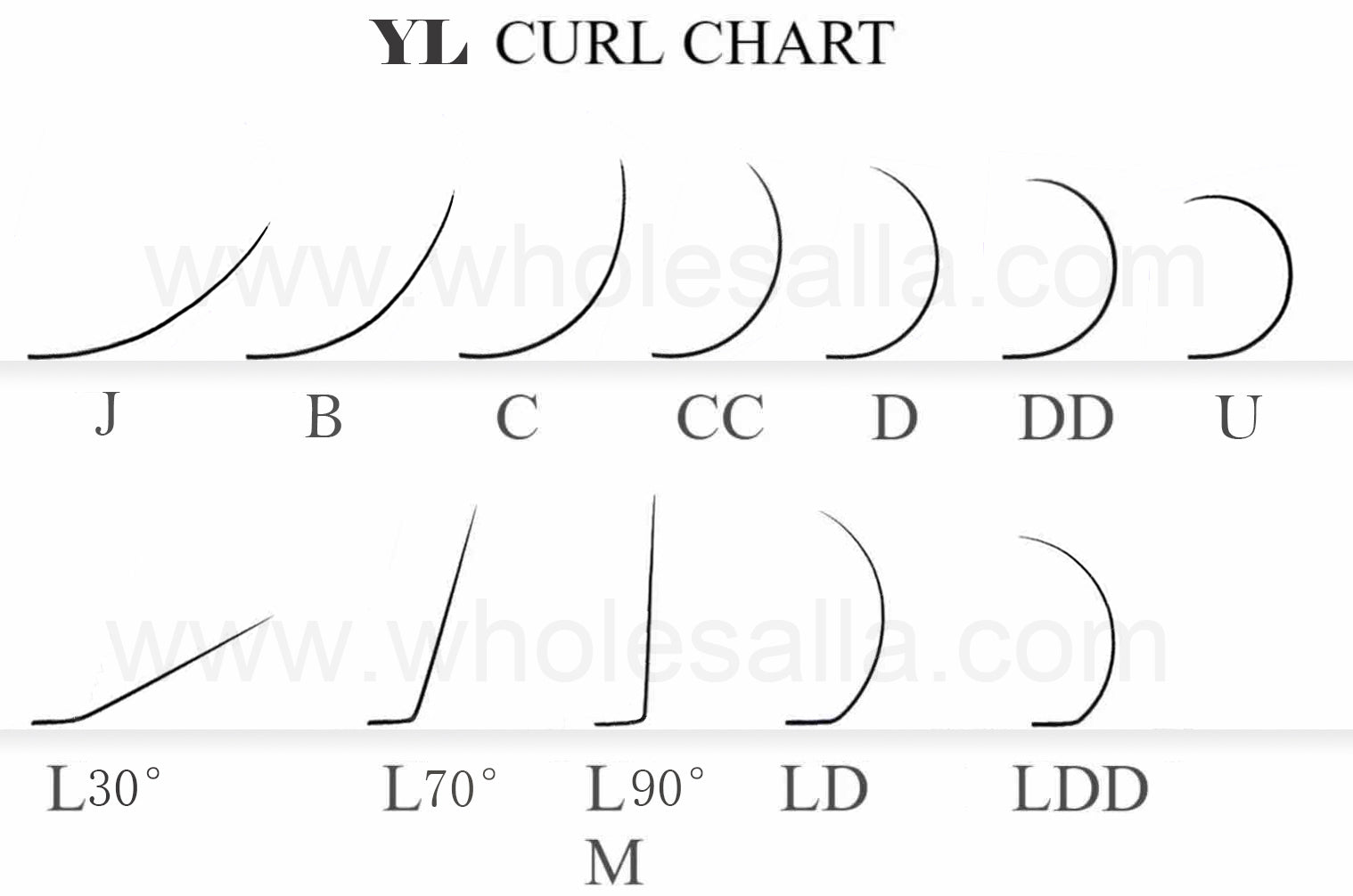 YY Lashes 0.07mm, 0.05mm   B/C/CC/D curls