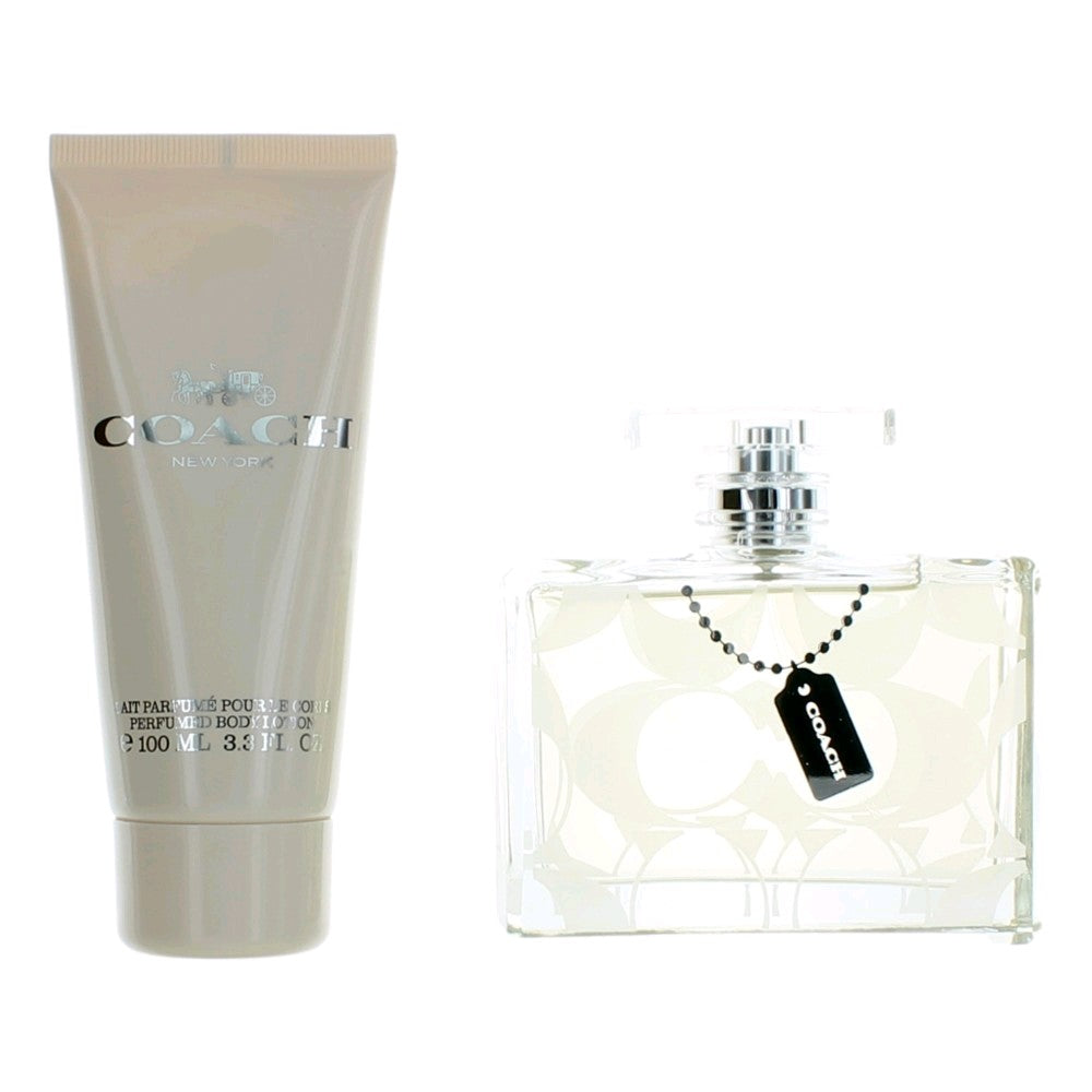 Coach Signature Women Gift Set, Includes: 3.4 Oz EDP and Lotion