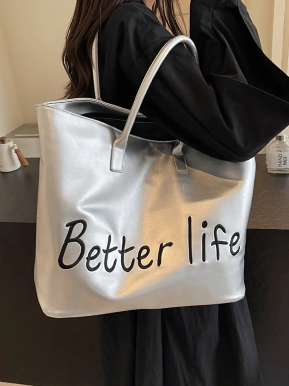 Better Life Leather Tote Bag