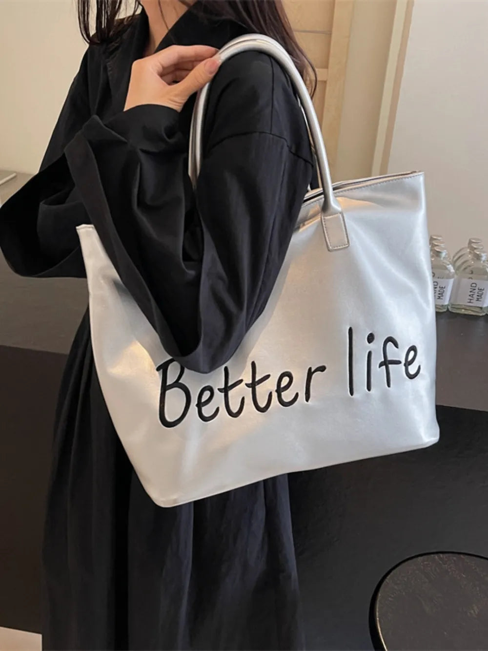 Better Life Leather Tote Bag