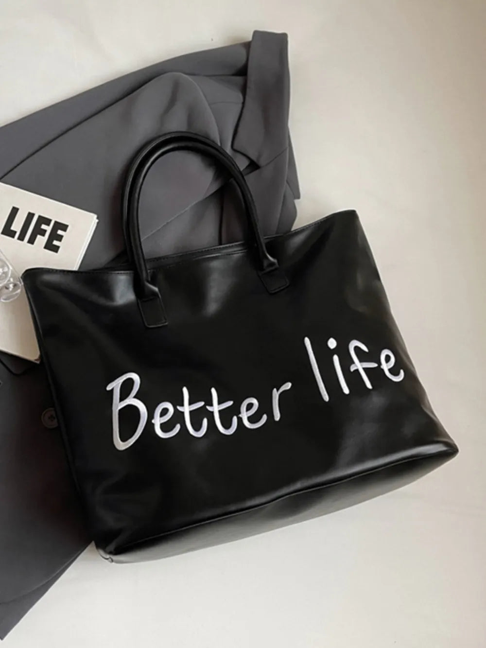 Better Life Leather Tote Bag