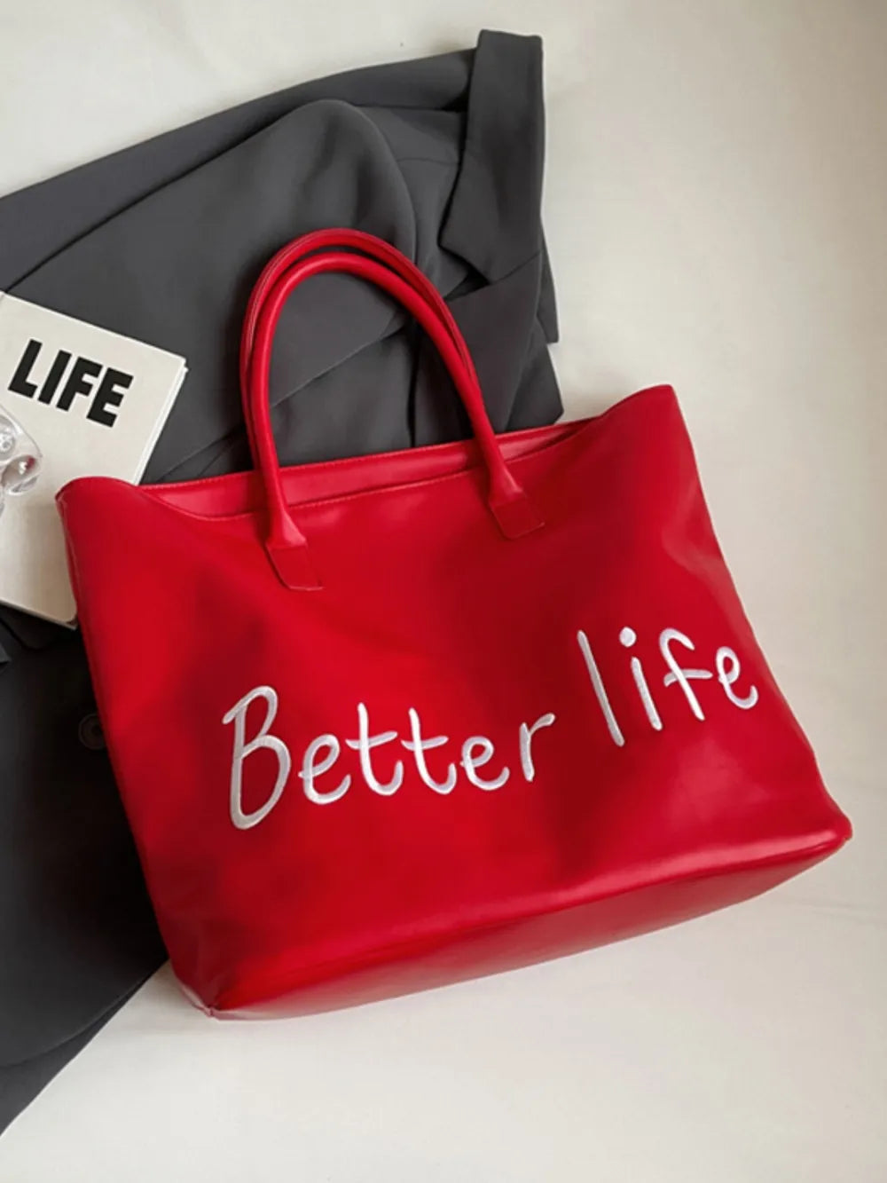 Better Life Leather Tote Bag