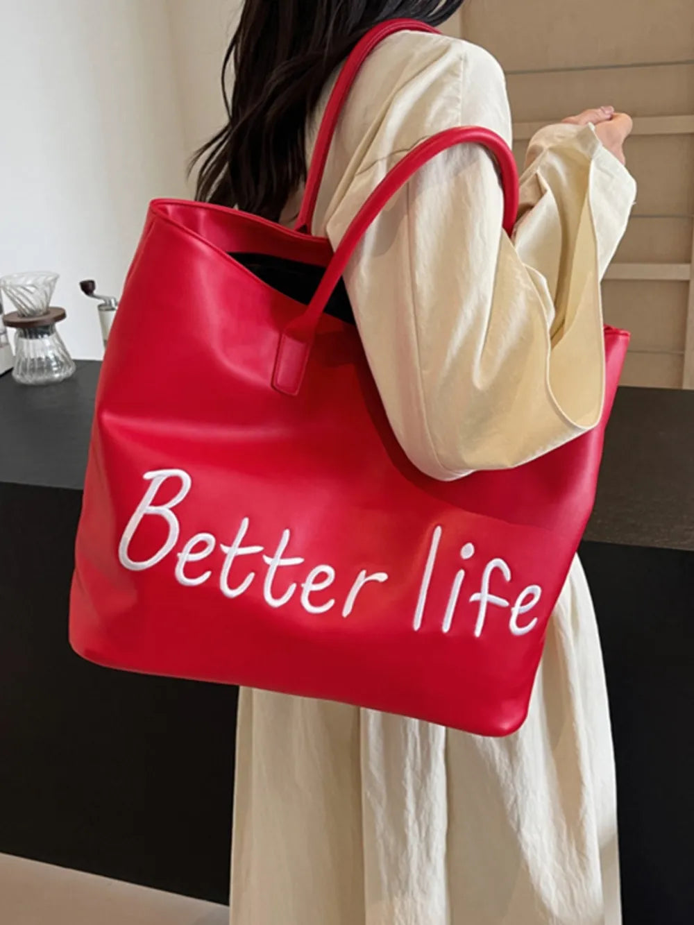 Better Life Leather Tote Bag