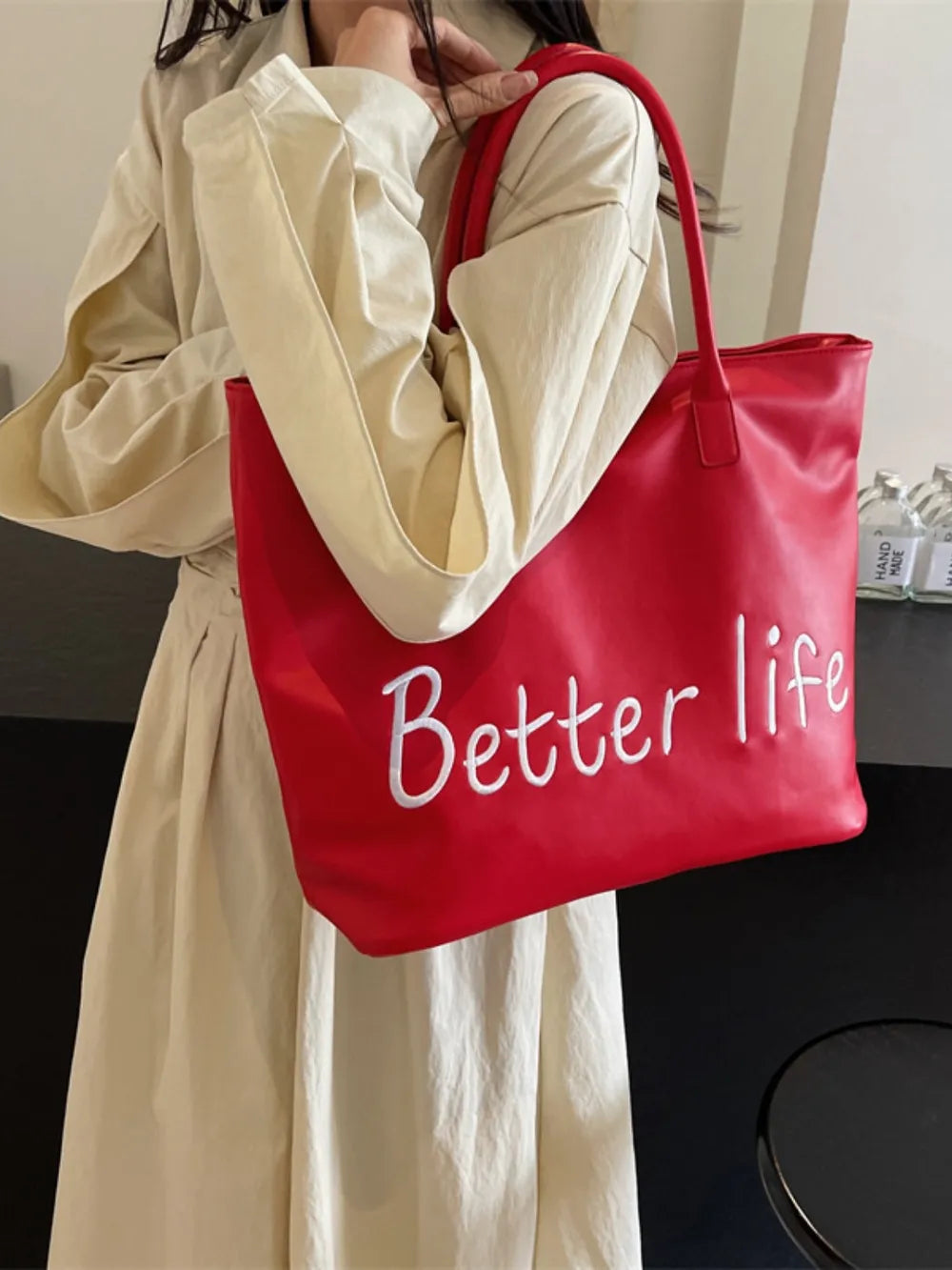 Better Life Leather Tote Bag