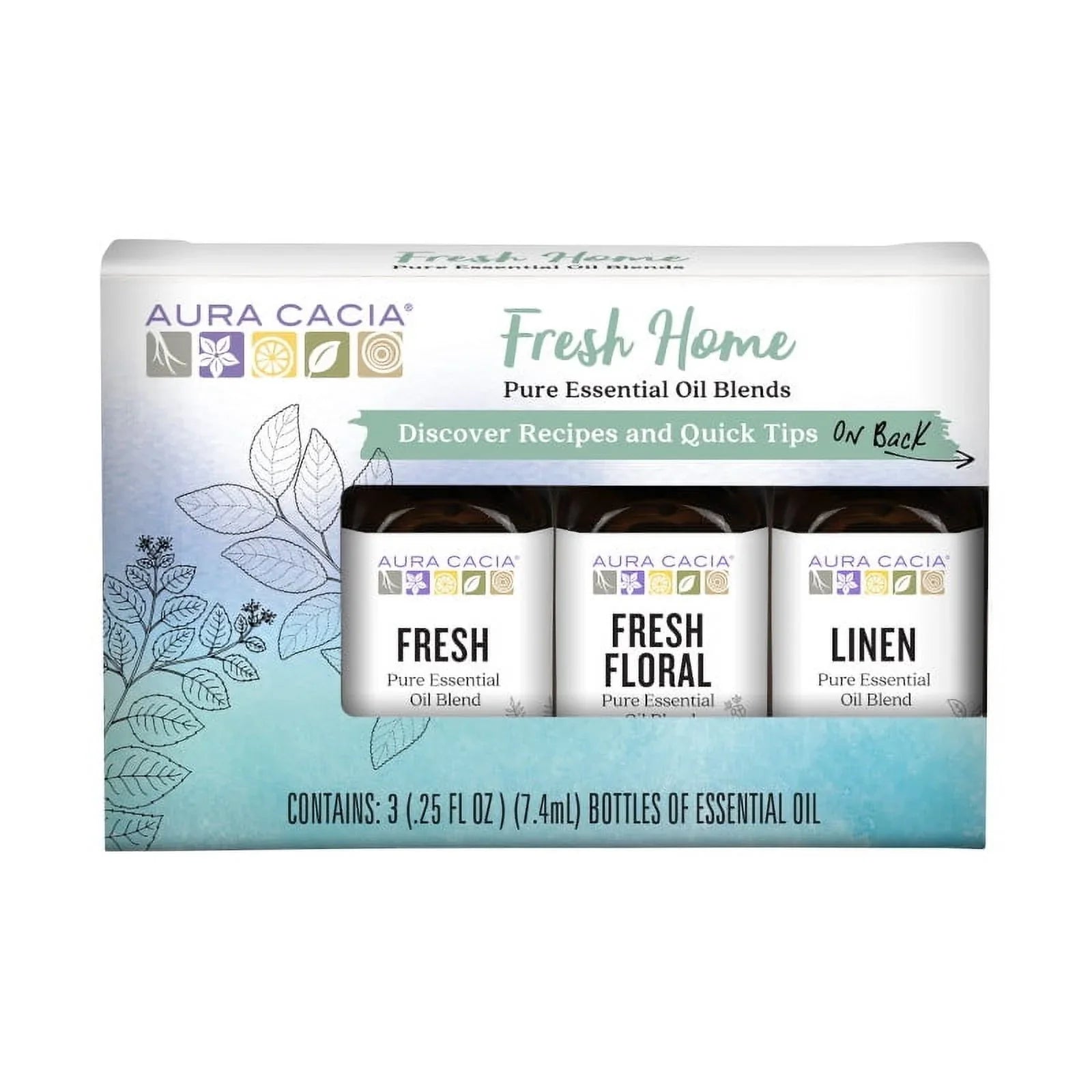 Aura Cacia Essential Oil Kit, 3/.25 oz - Aromatherapy Variety Pack