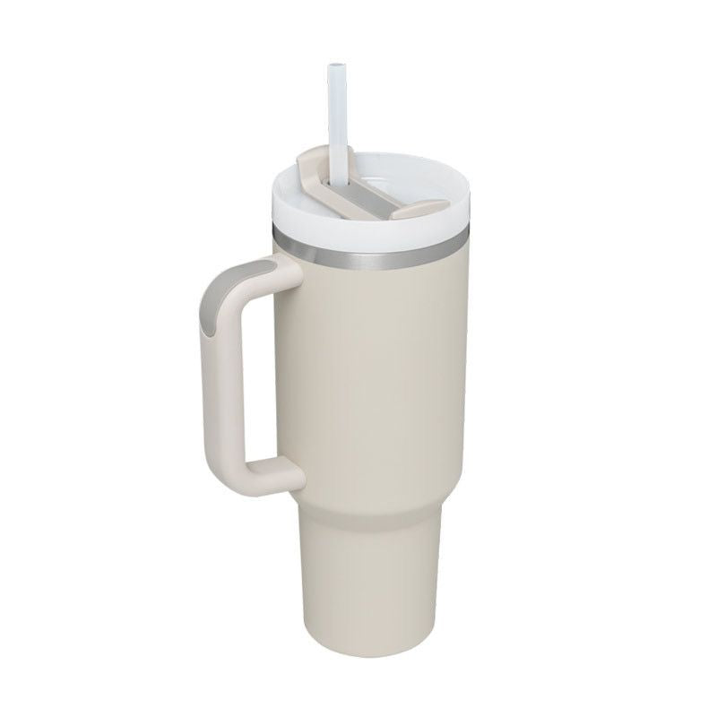1200ml Stainless Steel Mug Coffee Cup Thermal Travel Car Auto Mugs T hermos 40 Oz Tumbler with Handle Straw Cup Drinkware New In