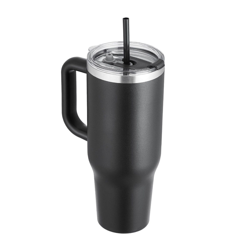 40 oz Insulated Water Bottle Stainless Steel Coffee Cup Handheld Black