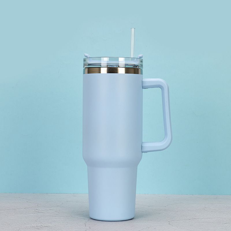1200ml Stainless Steel Mug Coffee Cup Thermal Travel Car Auto Mugs T hermos 40 Oz Tumbler with Handle Straw Cup Drinkware New In