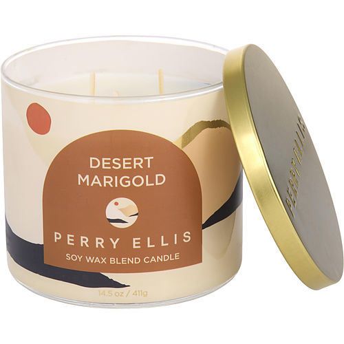Perry Ellis Desert Marigold by Perry Ellis Scented Candle 14.5 oz