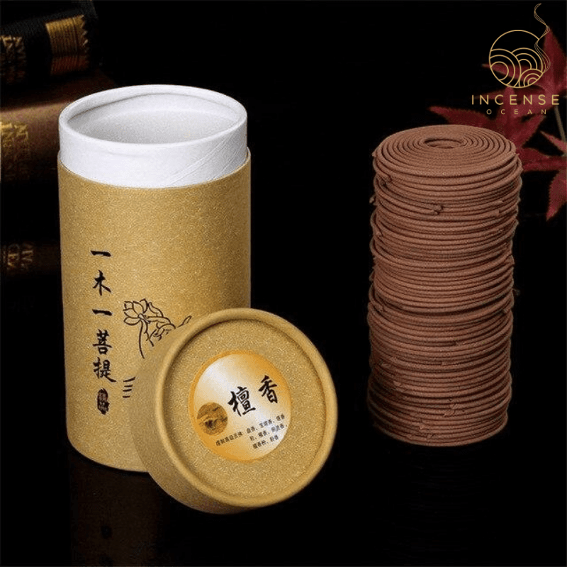 Natural Sandalwood Incense Coils (120 coils per package)