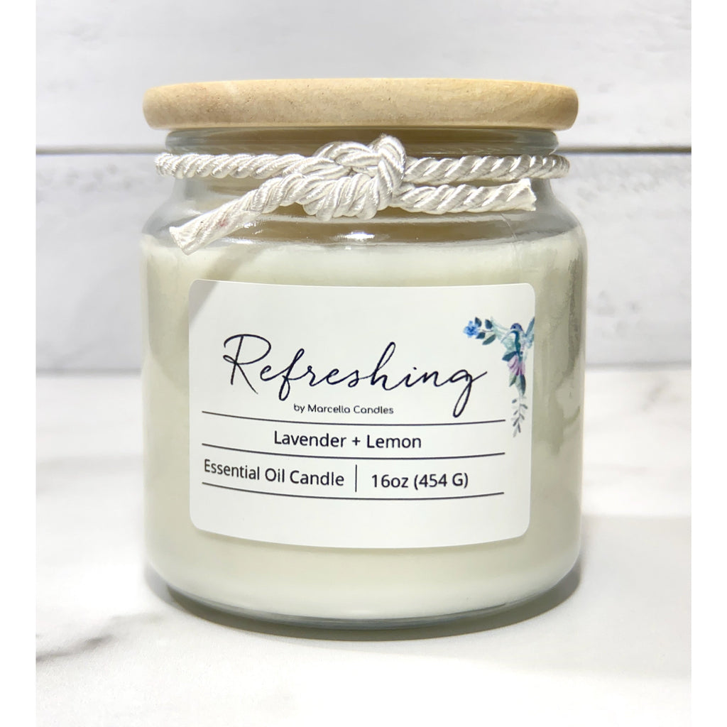 Refreshing Lavender + Lemon Aromatherapy Candle