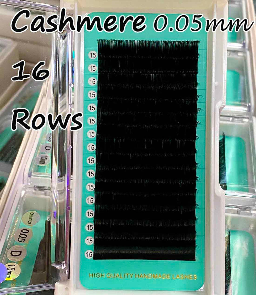 Cashmere Extra Matte Dark Black Lashes 0.05mm [16-lines]