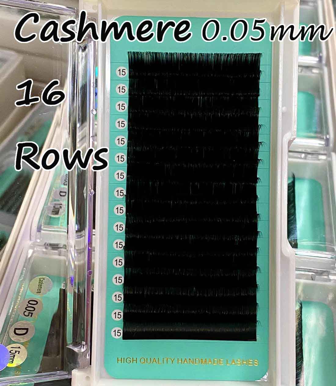 Cashmere Extra Matte Dark Black Lashes 0.05mm [16-lines]