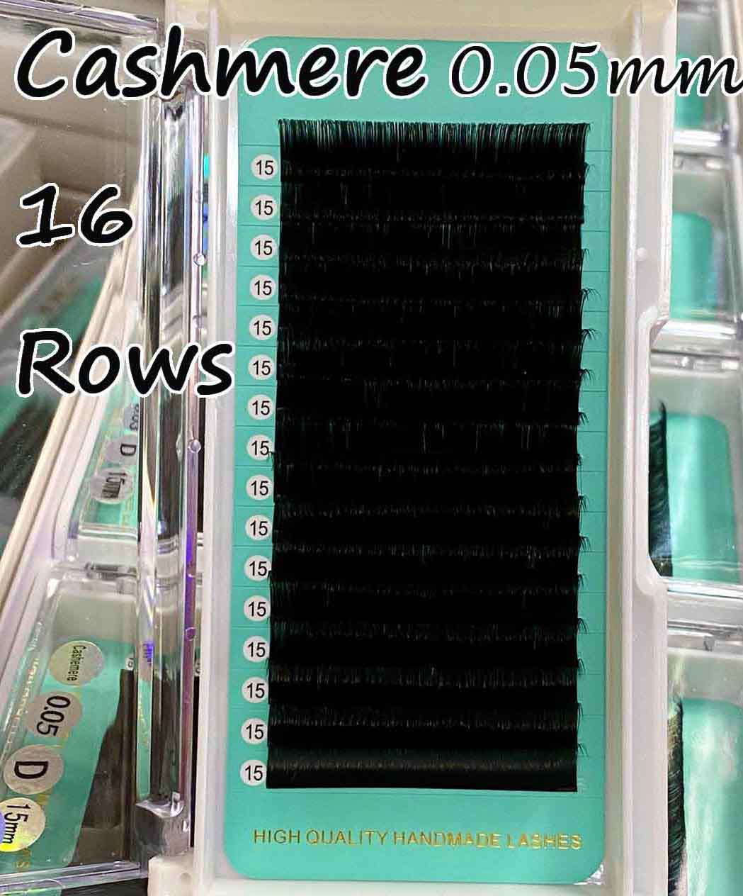 Cashmere Extra Matte Dark Black Lashes 0.05mm [16-lines]