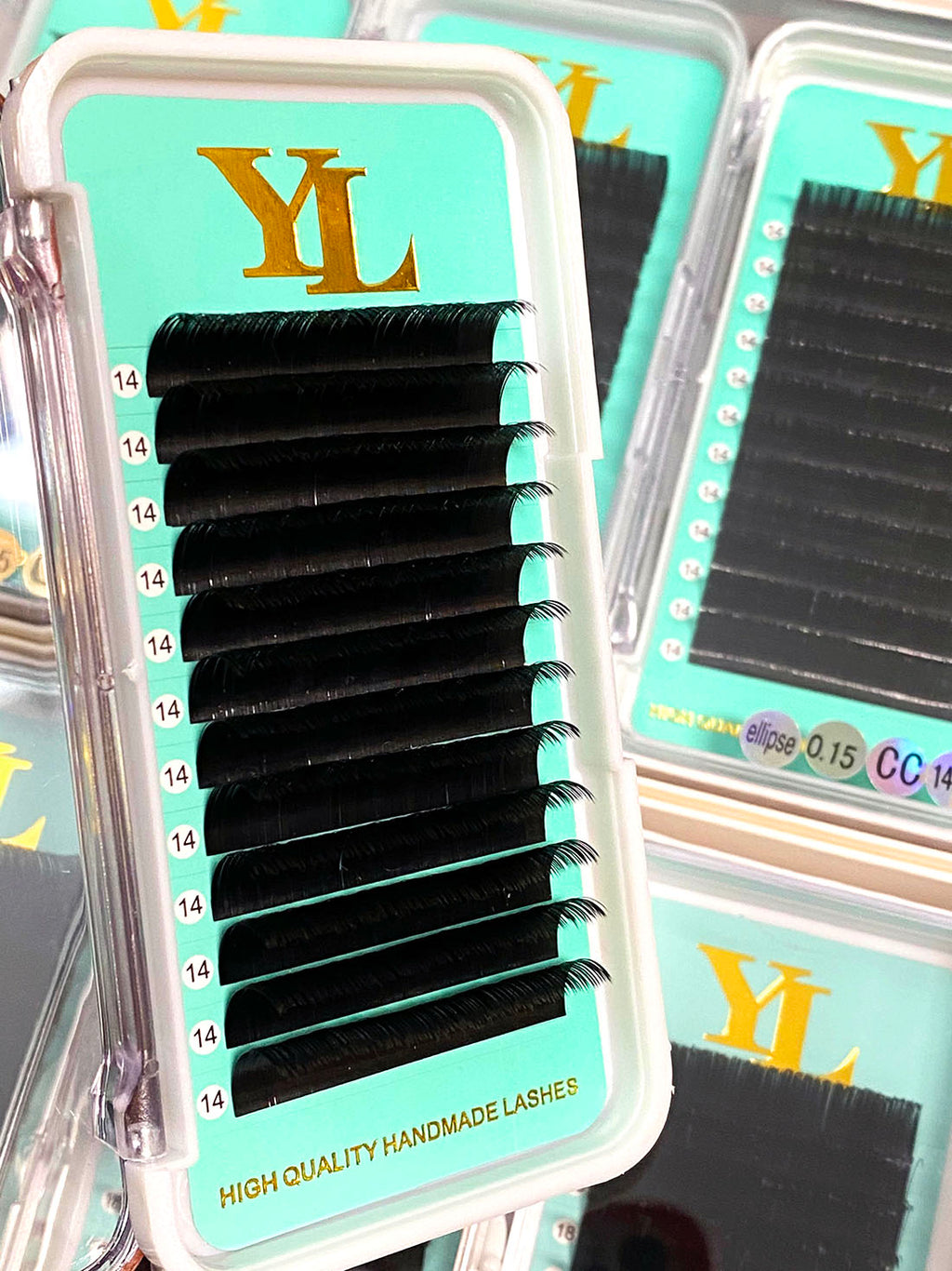 Flat Lashes/ Ellipse Lash 0.15mm [Extra Matte Dark Black-8 to 18mm]